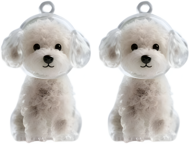 오피뉴 1+1 강아지털 키링 소중한 강아지 털 보관, 1세트, 푸들