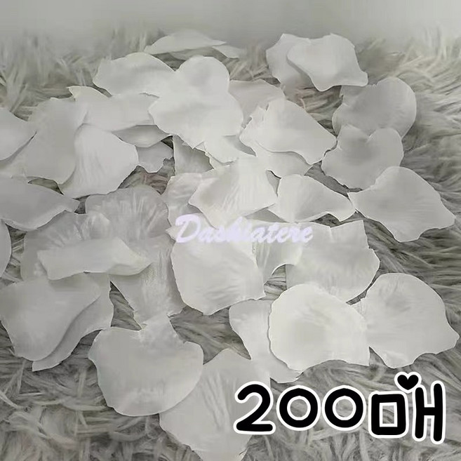 웨딩 촬영용 플라워샤워 꽃잎 2000장 세트 결혼식 파티 브라이덜샤워, 1개, 화이트