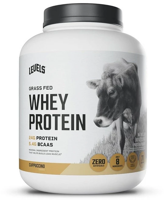 Levels 목초 사육 유청 단백질 파우더 인공 성분 없음 24G 카푸치노 2.3kg(5파운드) 259217, 5파운드 (1팩) - 쿠팡