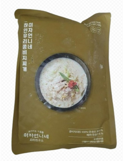 미자언니네 우리콩과배추의담백함이그대로 하얀우리콩비지찌개 데우기만해도완성되는밥상 미자언니네의특제맛육수, 3개, 700g