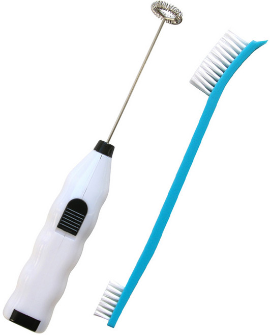 일본 에코사 전동거품기+거품기틈새세척솔 세트