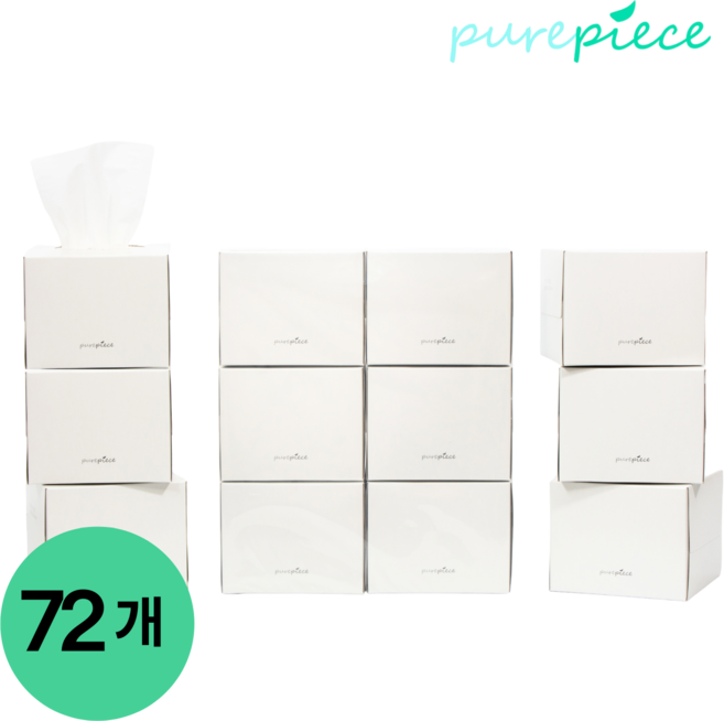 퓨어피스 먼지없는 미니각티슈, 230매, 72개, 230개입