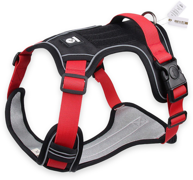 독스랩 강아지 컴포트 앞섬방지 하네스, 체리블랙, 1개