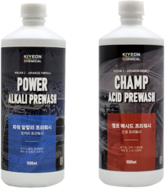 기연케미컬 파워 알칼리 프리워시 1L 신형 ver-2+챔프 애시드 프리워시 1L 산성, 1개