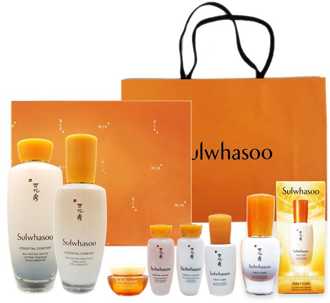 설화수 에센셜 컴포트 데일리 루틴 자음2종+윤조에센스30ml (선물포장/쇼핑백포함), 1세트