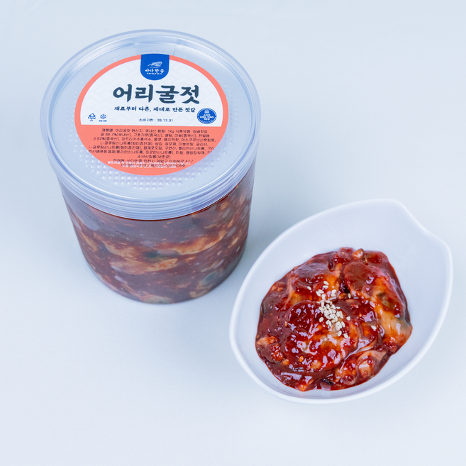 [바다한줌] 어리굴젓 국내산 통영 최고급 굴젓 굴무침, 1개, 1kg