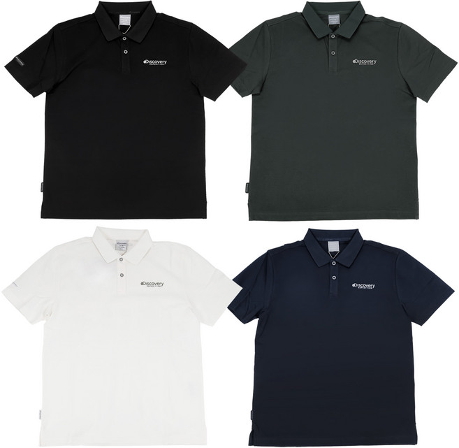 [국내매장 정품] 디스커버리 남성 프레시벤트 냉감소재 기능성 반팔 카라 티셔츠 4종 택1 + 스포츠양말