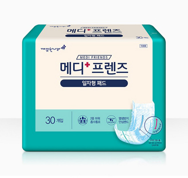 깨끗한나라 메디프렌즈 일자형패드 30매 8팩, FREE(onesize), 30개입, 10개