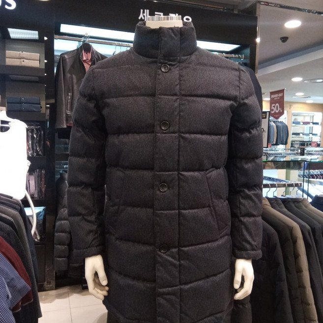 [F/W 이월 초특가] 세르지오 에스에스패션 남성 캐주얼 겨울 초초특가한정 따뜻하고 편한스타일 인포켓 밴드카라 웰론사파리 점퍼 J4323-NAVY