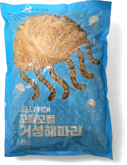 해파리2kg 무염(해파리80%식염수20%)해파리냉채, 2kg, 3개