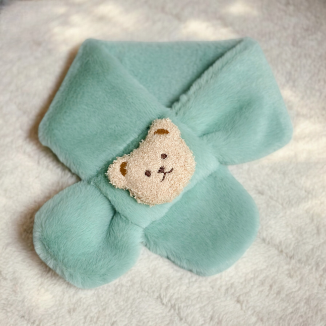 솜니움베베 아동 곰돌이 넥워머 여아 남아 겨울 퍼 목도리