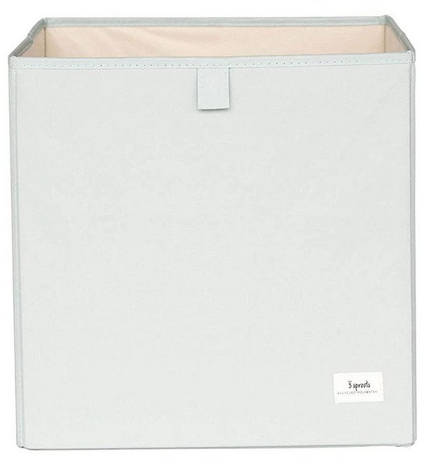 3 Sprouts 재활용 패브릭 큐브 보관함 - 큐브 선반 시스템용 33cm(13인치) 접이식 정리함 어린이 칸막이 통 - 그린, 초록색