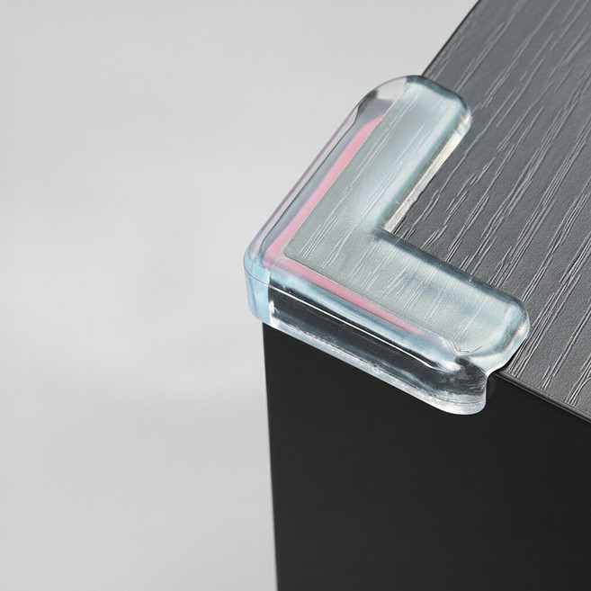 타공제로 슬림 모서리 보호대 코너보호대, 10개, 투명