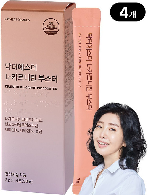 [본사직영] 여에스더 L-카르니틴 부스터 (다이어터를 위한 체지방/혈당/배변 솔루션), 4개, 14회분