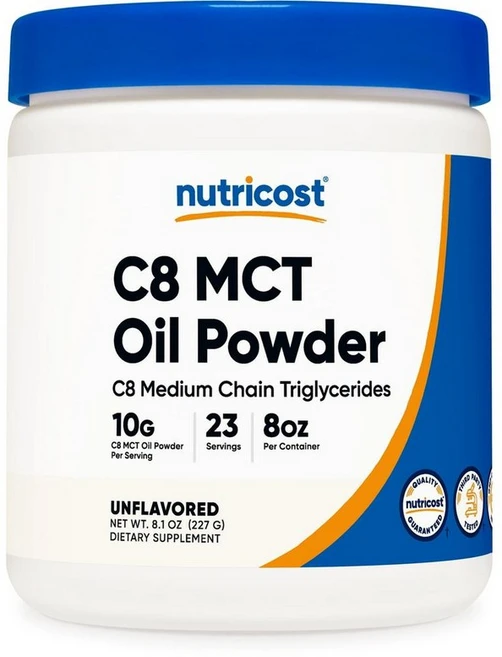 미국 뉴트리코스트 Nutricost MCT Oil Powder C8 MCT 오일 파우더 무맛, 227g, 5개 - 쿠팡