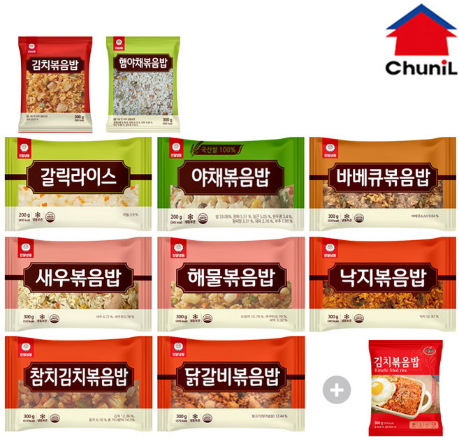 천일볶음밥 BEST 10종 알찬구성, 1개, 300g