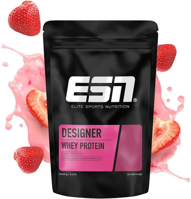 ESN 웨이 프로틴 파우더 딸기맛 1kg 단백질 보충제, 아몬드 코코넛, 1개