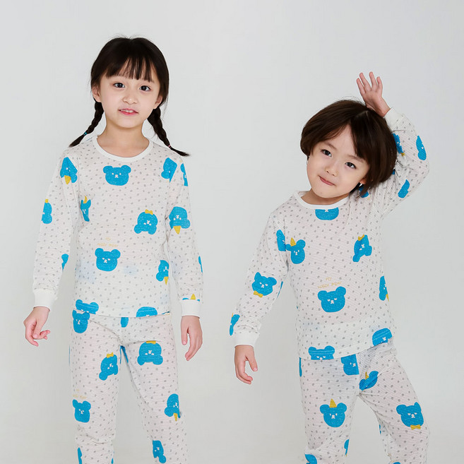 국산 쟈가드 긴팔 실내복 유아 아동 주니어 여아 남아 내의 내복 잠옷