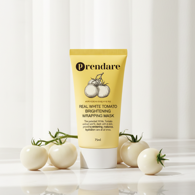프랜다르 화이트 토마토 랩핑팩 마스크팩 미백 속광 기미 잡티 제거 색소 침착 개선, 1개, 1개입