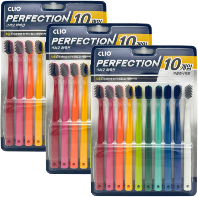 크리오 클리오 퍼펙션 차콜 초극세모 칫솔 30개입