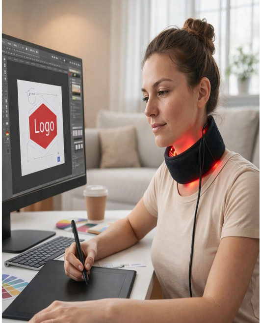 근적외선LED 목 보호대 근적외선 LED 목 찜질기/근적외선/근적외선온열치료기/근적외선치료기/근적외선찜질기/근적외선 디스크/LED찜질기