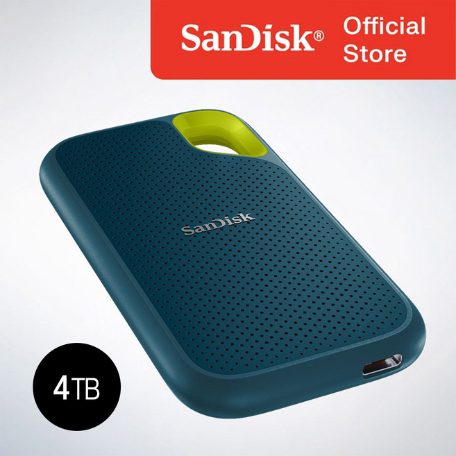 샌디스크 외장SSD Extreme 익스트림 방수 방진 휴대용 포터블 E61, 4TB, 몬터레이