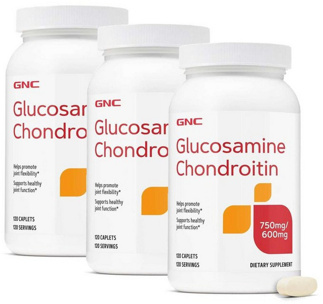 지엔씨 글루코사민 750mg 콘드로이틴 600mg GNC Glucosamine Chondroitin, 3개, 120정