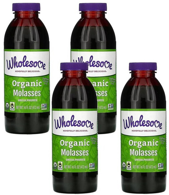 Wholesome 당밀 몰라세스 시럽 472ml x4병 Organic Blackstrap Molasses
