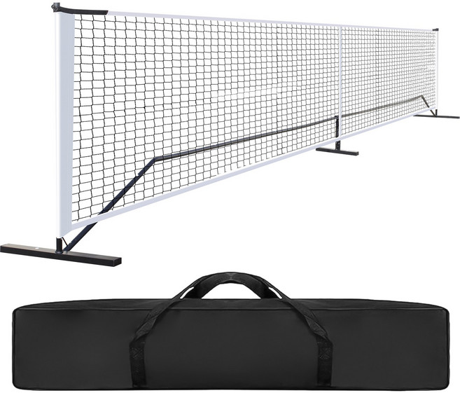 KOFULL 피클볼 네트 휴대용 피클볼네트 6.7M 국제 표준 배드민턴 테니스 다목적 네트, 흰색, 1개
