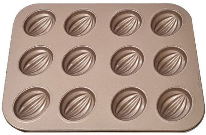 비즈쿡 씨앗모양 마들렌틀 팬 상하이 버터떡 밤틀 대체, 1개