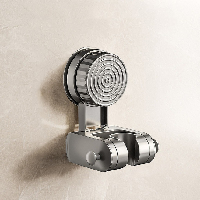 니렌스 강력 흡착 이동식 각도조절 욕실 샤워기 거치대, 그레이