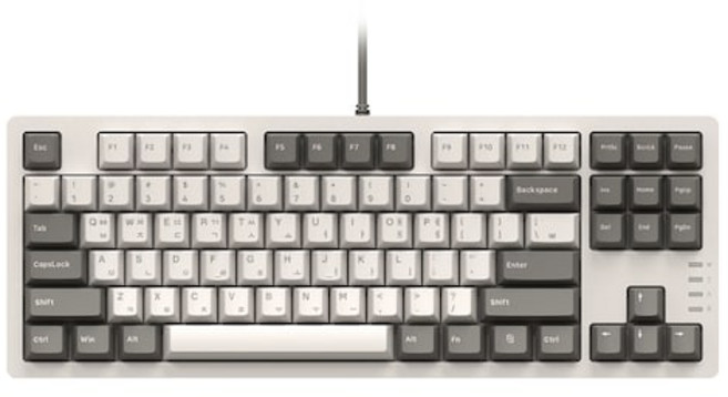 앱코 기계식 게이밍 유선 텐키리스 키보드 클릭, 레트로 베이지, AN06F TKL PBT