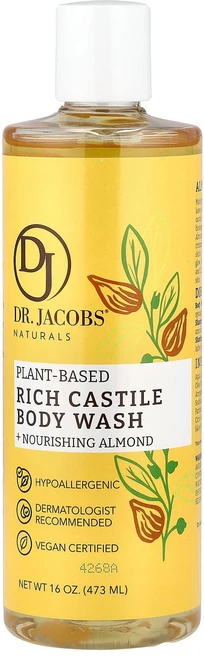 닥터 제이콥스 내추럴스 식물성 리치 캐스틸 바디워시 너리싱 아몬드 향 473ml (16oz) DJN-00547 - 쿠팡