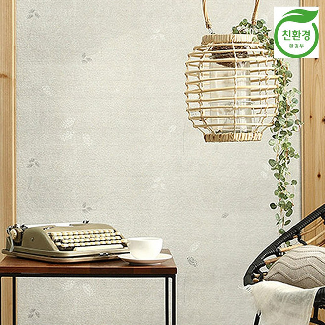 (친환경) 크레파펠 접착식 실크 벽지 50cm X 30M / 항균 곰팡이 방지, 라이즈_민들레그레이