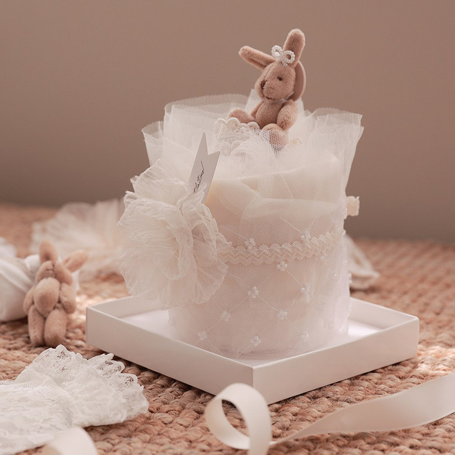 [출산백일선물] 우이동금손 리틀스완 아기옷 케이크세트 [포장+쇼핑백동봉]