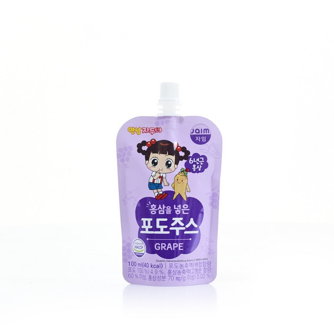 자임 안녕자두야 홍삼을 넣은 포도주스 100ML*10입, 10개, 100ml