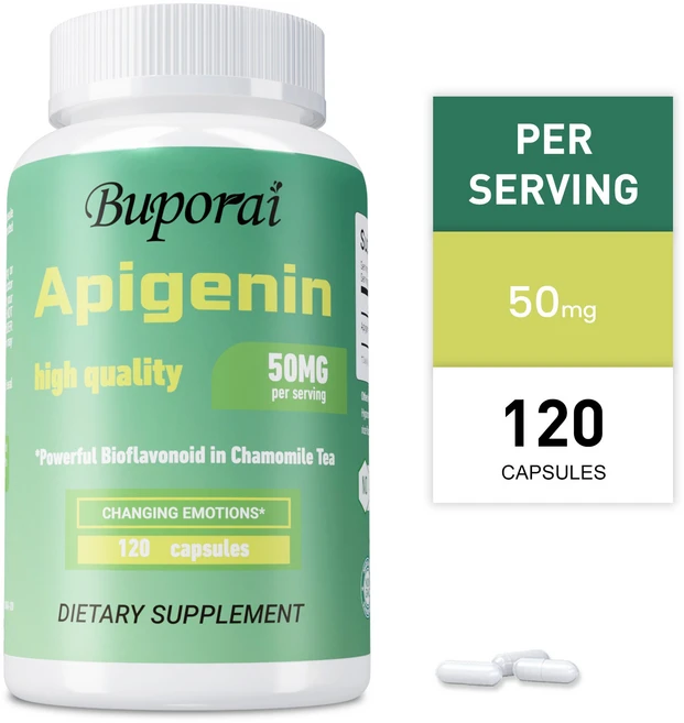 아피제닌 캡슐 50mg - 수면 휴식 기분 개선 전립선 건강 증진, 3개, 120정 - 쿠팡