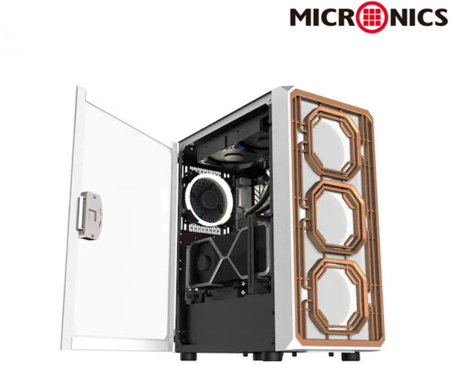 마이크로닉스 GM3-문 미들타워 PC케이스 (화이트), 1개