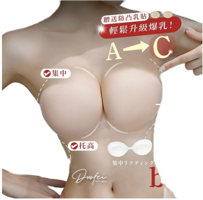 矽膠隱形胸罩 B 0.5cm