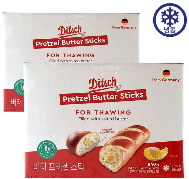 DITSCH(딧쉬) 소금버터 프레첼 스틱, 2개, 840g