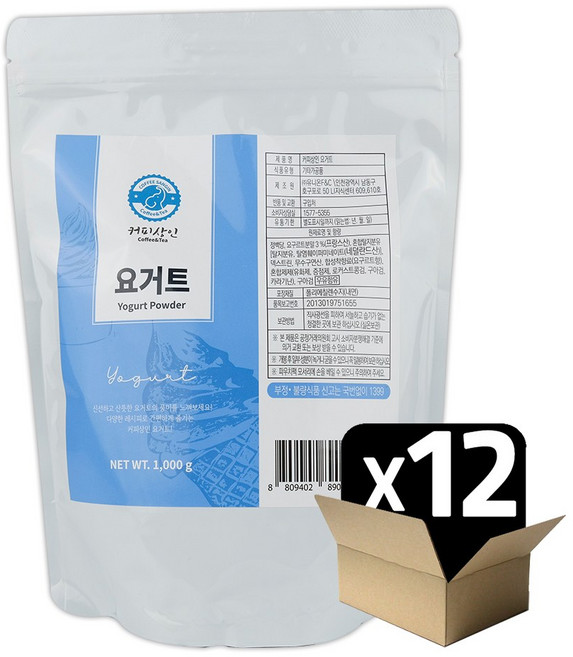 커피상인 프리미엄 요거트 파우더 1000g X 12봉(1박스) / 커피상인, 1개입, 12개, 1kg