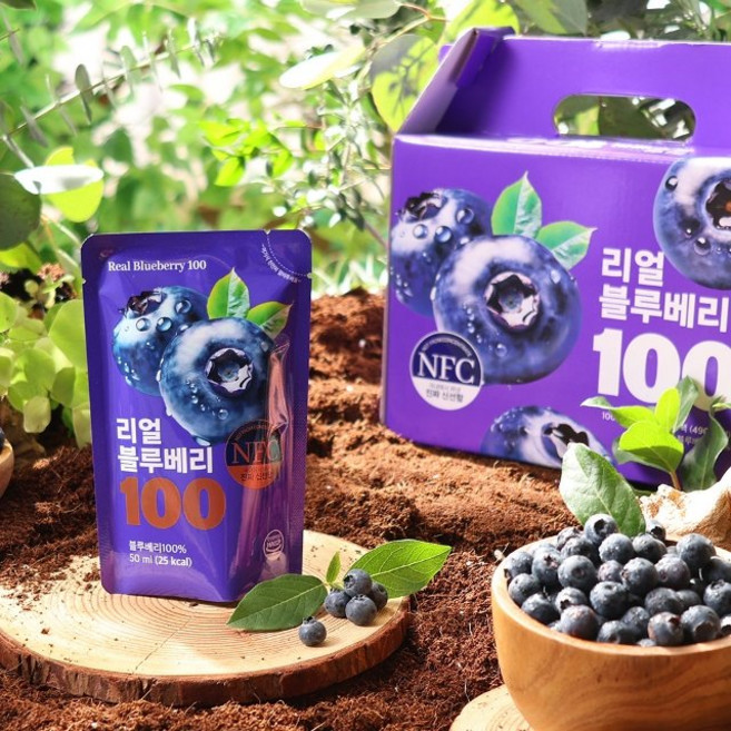 [쇼핑엔티] 리얼블루베리100 50ml x 20포 4박스(총80포), 없음