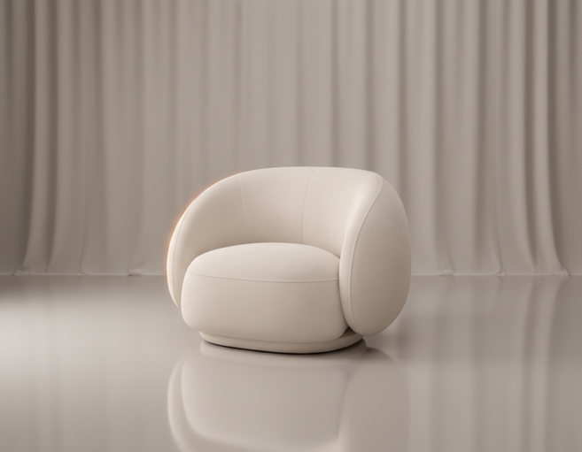 BOOC 머드 벨벳 소재의 소파 친피부적인 가구, 화이트