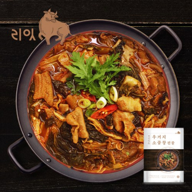 리잇 정성가득 우거지 소곱창전골, 1개, 1kg