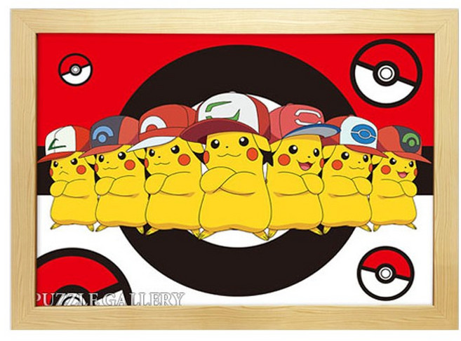 500피스 직소퍼즐 포켓몬스터 지우의 다양한 피카츄 (액자옵션선택) YE274230, 1개, 퍼즐+우드미송 직소퍼즐액자포함