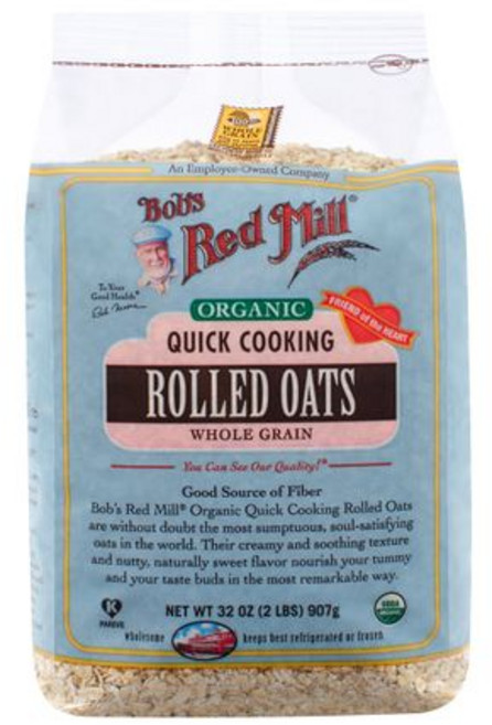밥스 레드 밀 퀵 롤드 오트 유기농 32온스 Bob's Red Mill Quick Rolled Oats Organic 32 oz, 1개