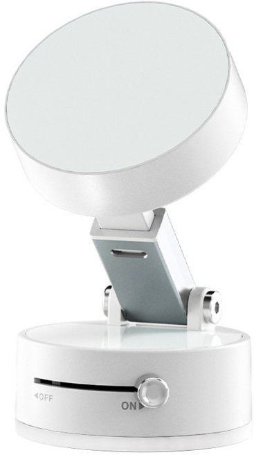 에어락 피봇 맥세이프 차량용 휴대폰 핸드폰 진공 흡착 자석 거치대, 화이트