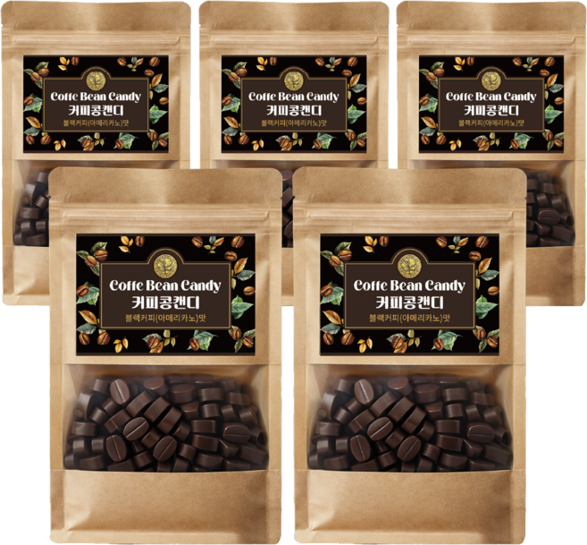 로스티드 커피콩 캔디 아메리카노맛, 5개, 300g