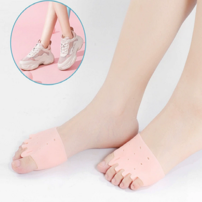 르마르 무지외반증 교정기 실리콘 실내용 외출용 발가락 보호대, 1세트