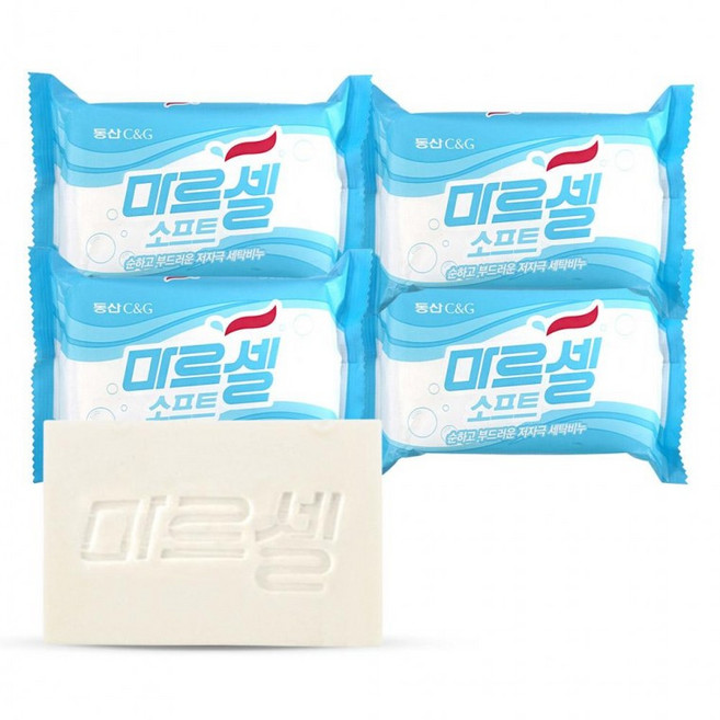 크리오 마르셀 소프트 저자극 세탁 빨래 비누 230g 4개입